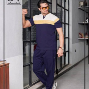 ست تیشرت و شلوار مردانه برند آسوده تن پوش کد 404261