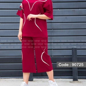 ست تیشرت و شلوارک زنانه برند 1010 کد 90724